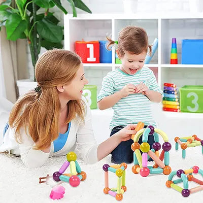Juego Magnético de 64 piezas De Construcción Para Niños 👶