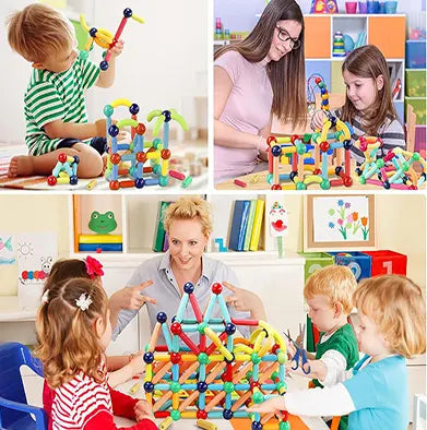 Juego Magnético de 64 piezas De Construcción Para Niños 👶