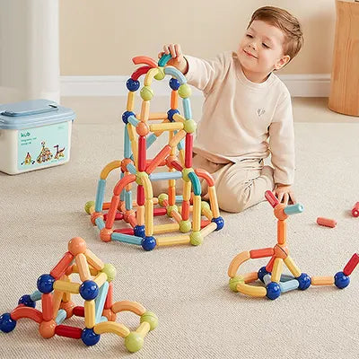 Juego Magnético de 64 piezas De Construcción Para Niños 👶