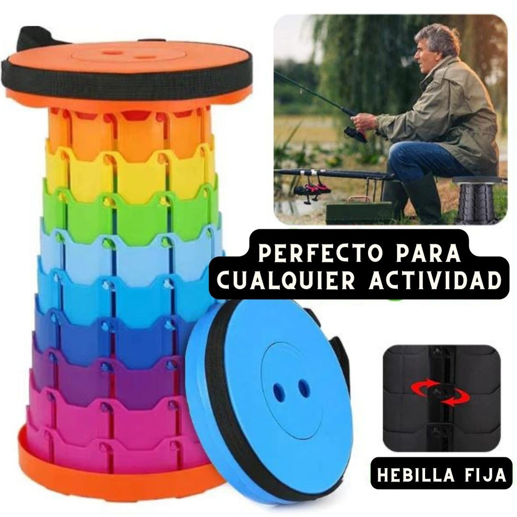 SILLA PLEGABLE PORTATIL MULTICOLOR 🪑