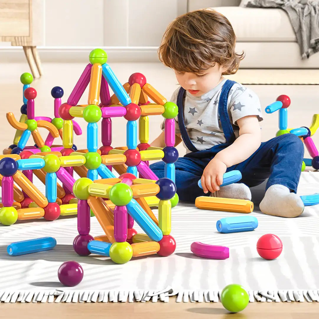 Juego Magnético de 64 piezas De Construcción Para Niños 👶