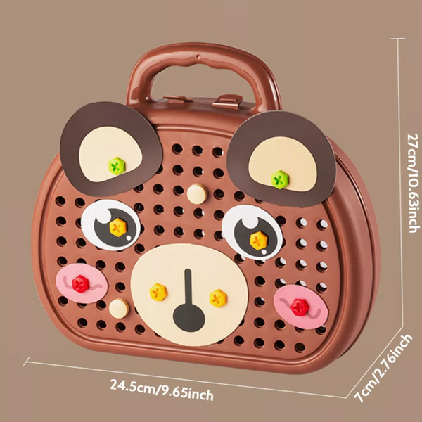 Set Taladro Didáctico 3D Montessori (252 piezas) (PAGO CONTRA ENTREGA)