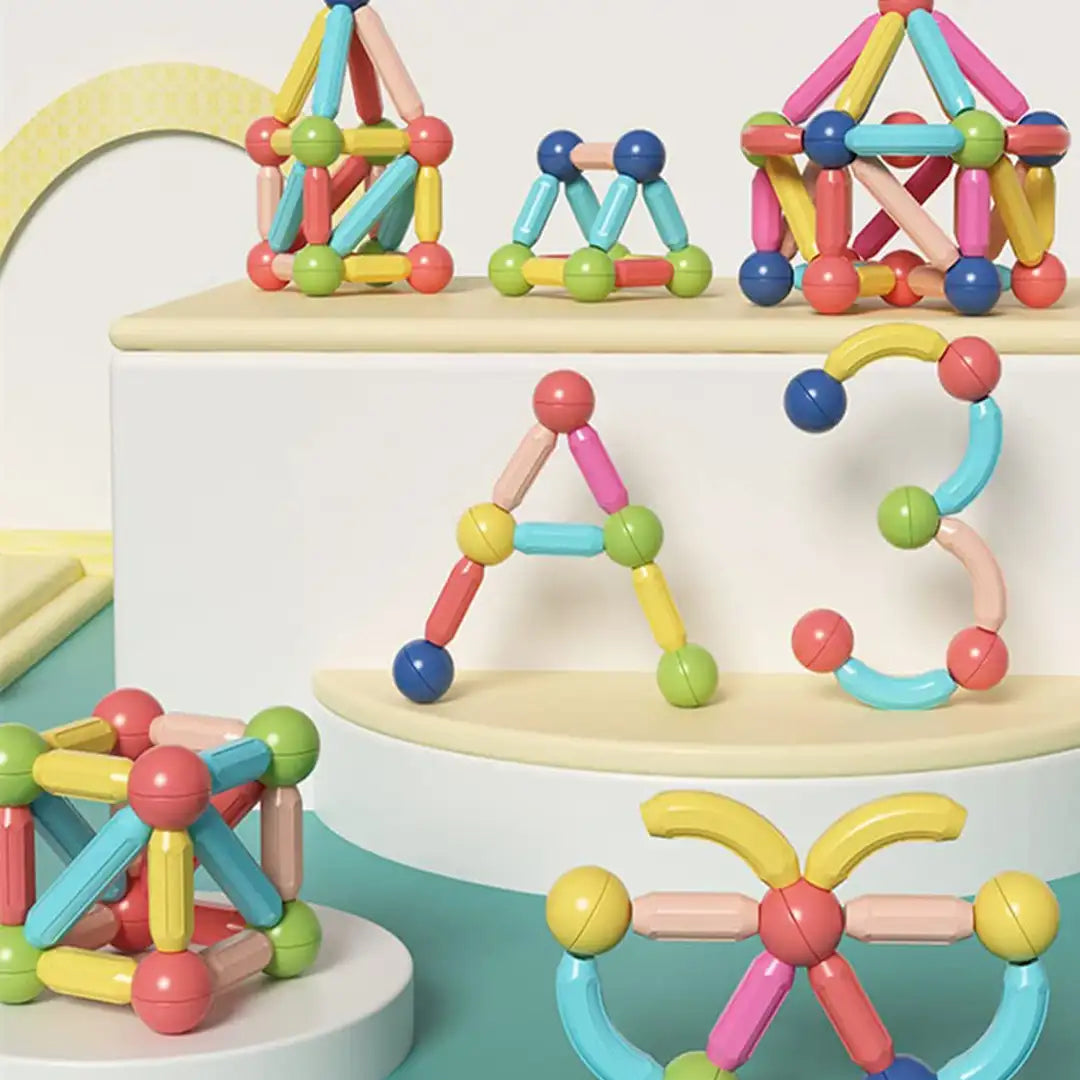 Juego Magnético de 64 piezas De Construcción Para Niños 👶