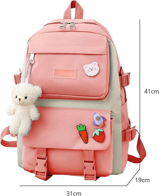 MOCHILA KAWAII DE 5 PIEZAS MULTIFUNCIONAL