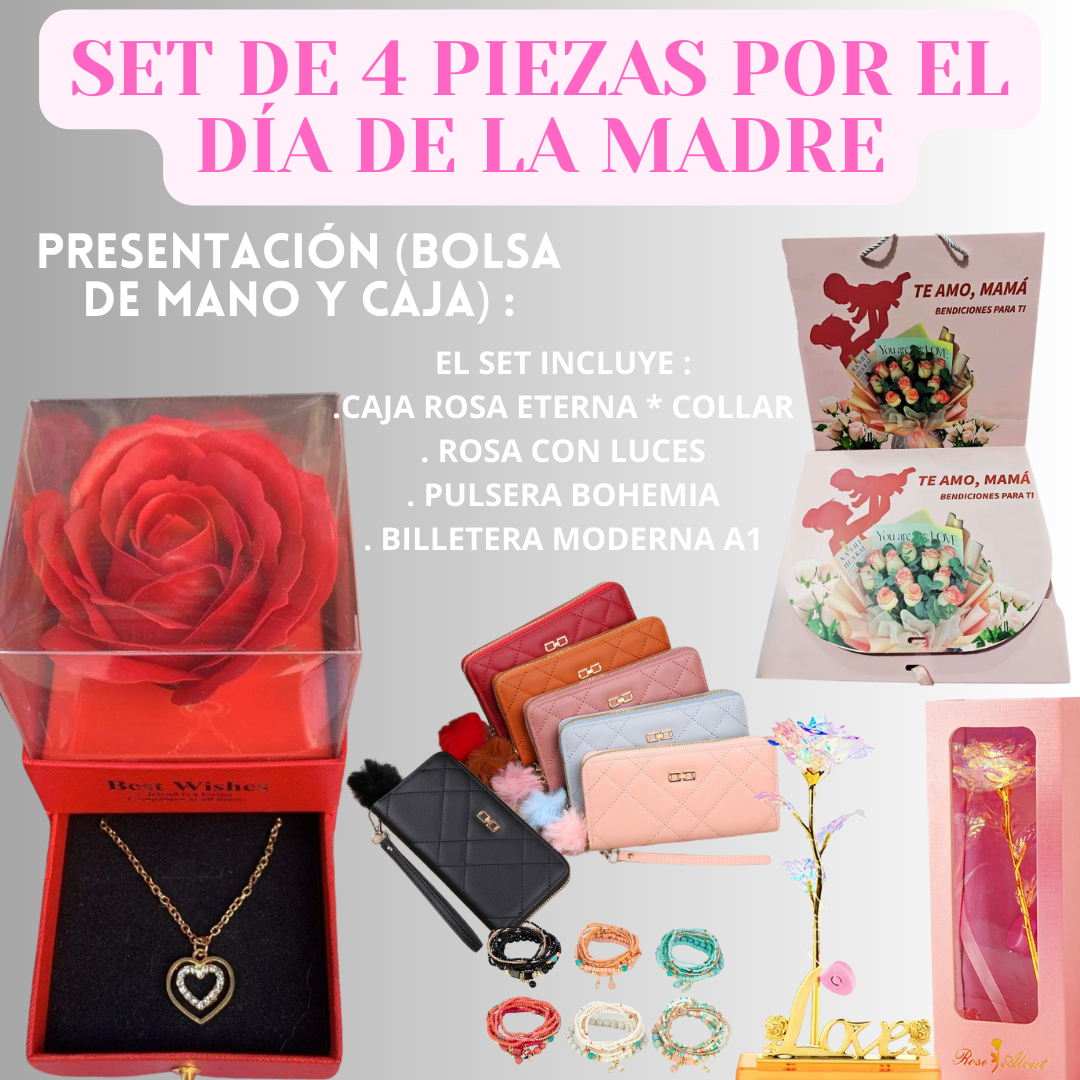 SET DE 4 PIEZAS POR EL DÍA DE LA MADRE 🌹