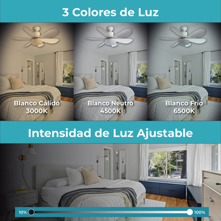 FOCO VENTILADOR SMART LED DE 6 ASPAS - (PAGO CONTRA ENTREGA)