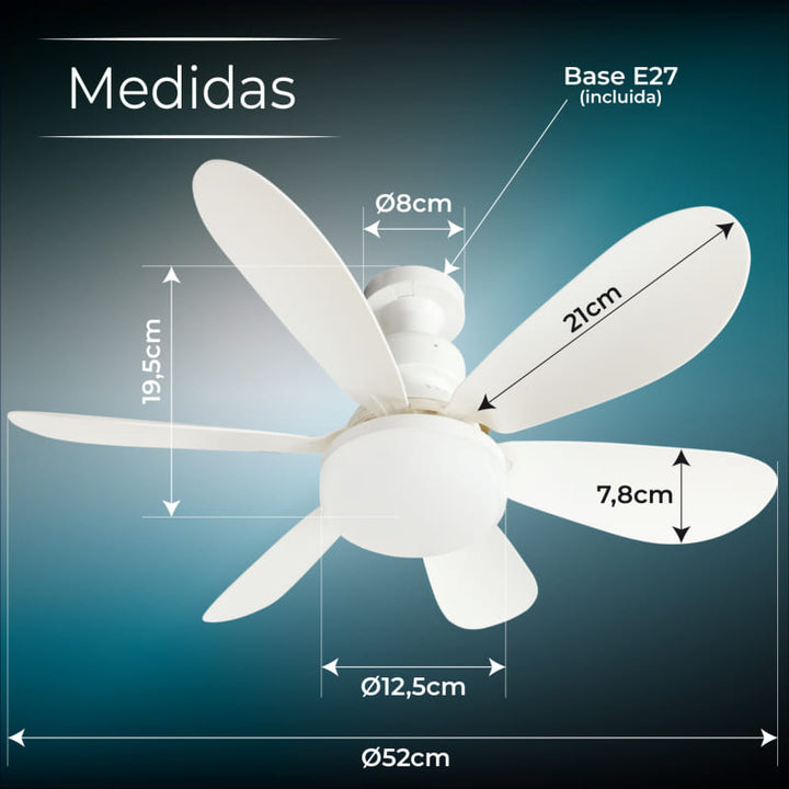 FOCO VENTILADOR SMART LED DE 6 ASPAS - (PAGO CONTRA ENTREGA)