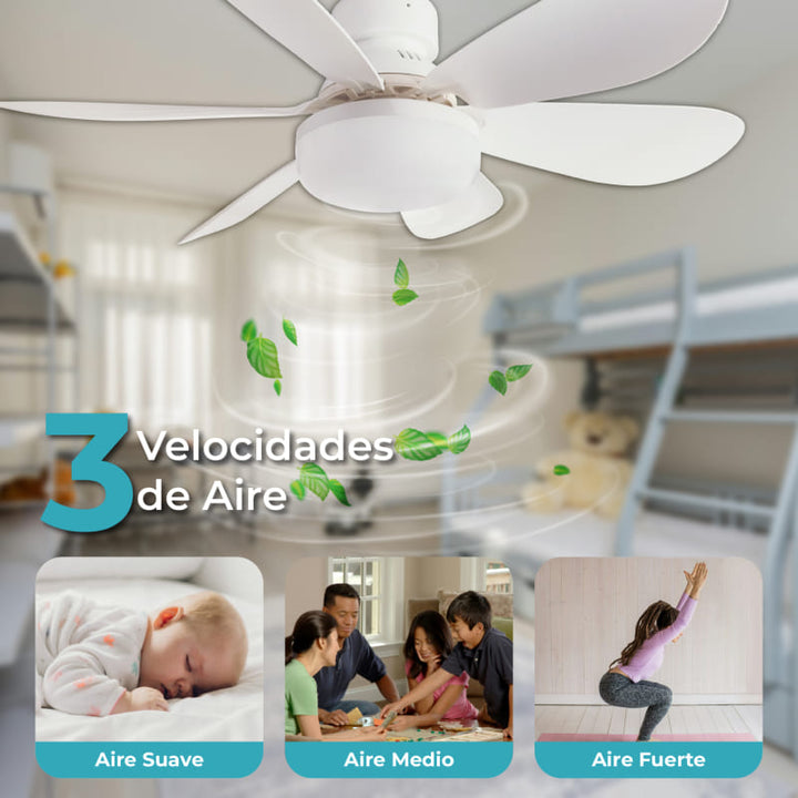 FOCO VENTILADOR SMART LED DE 6 ASPAS - (PAGO CONTRA ENTREGA)