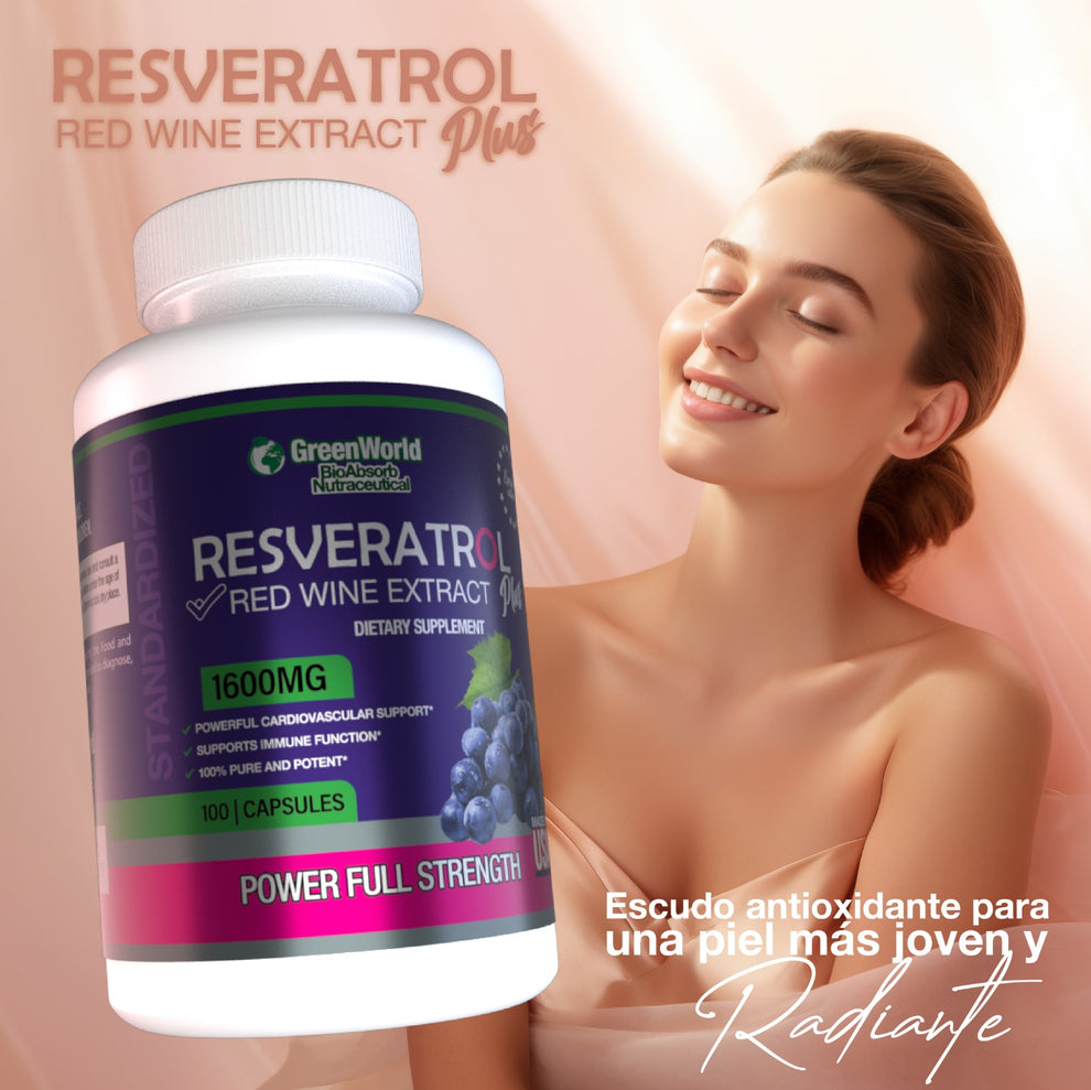 RESVERATROL PLUS™- RENUEVA TU VITALIDAD Y JUVENTUD