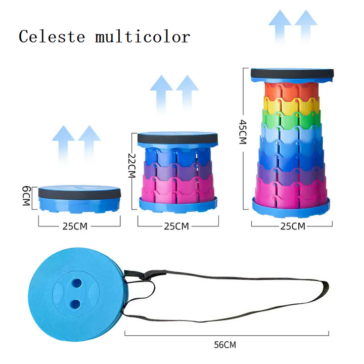 SILLA PLEGABLE PORTATIL MULTICOLOR 🪑