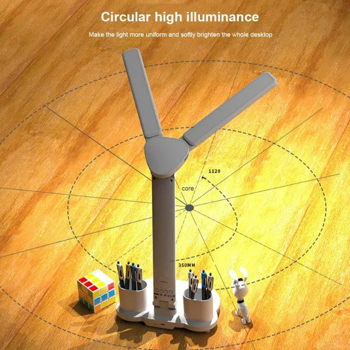 Lámpara LED digital escritorio con calendario hora y portalapiceros